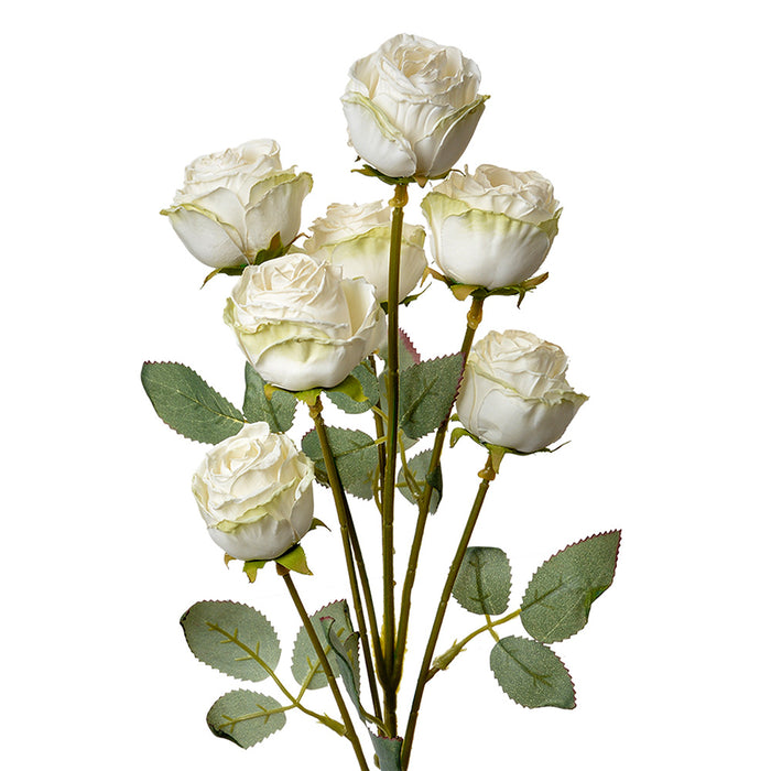 Clayre & Eef Kunstbloem Roos 55 cm Wit Kunststof