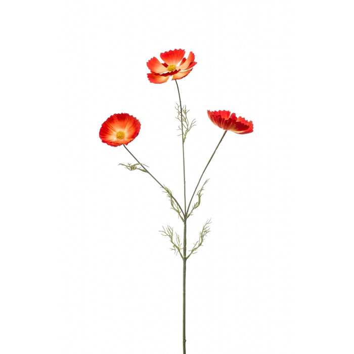 Fleurdirect Kunstbloem Cosmos Spray - Oranje|Rood - Polyester