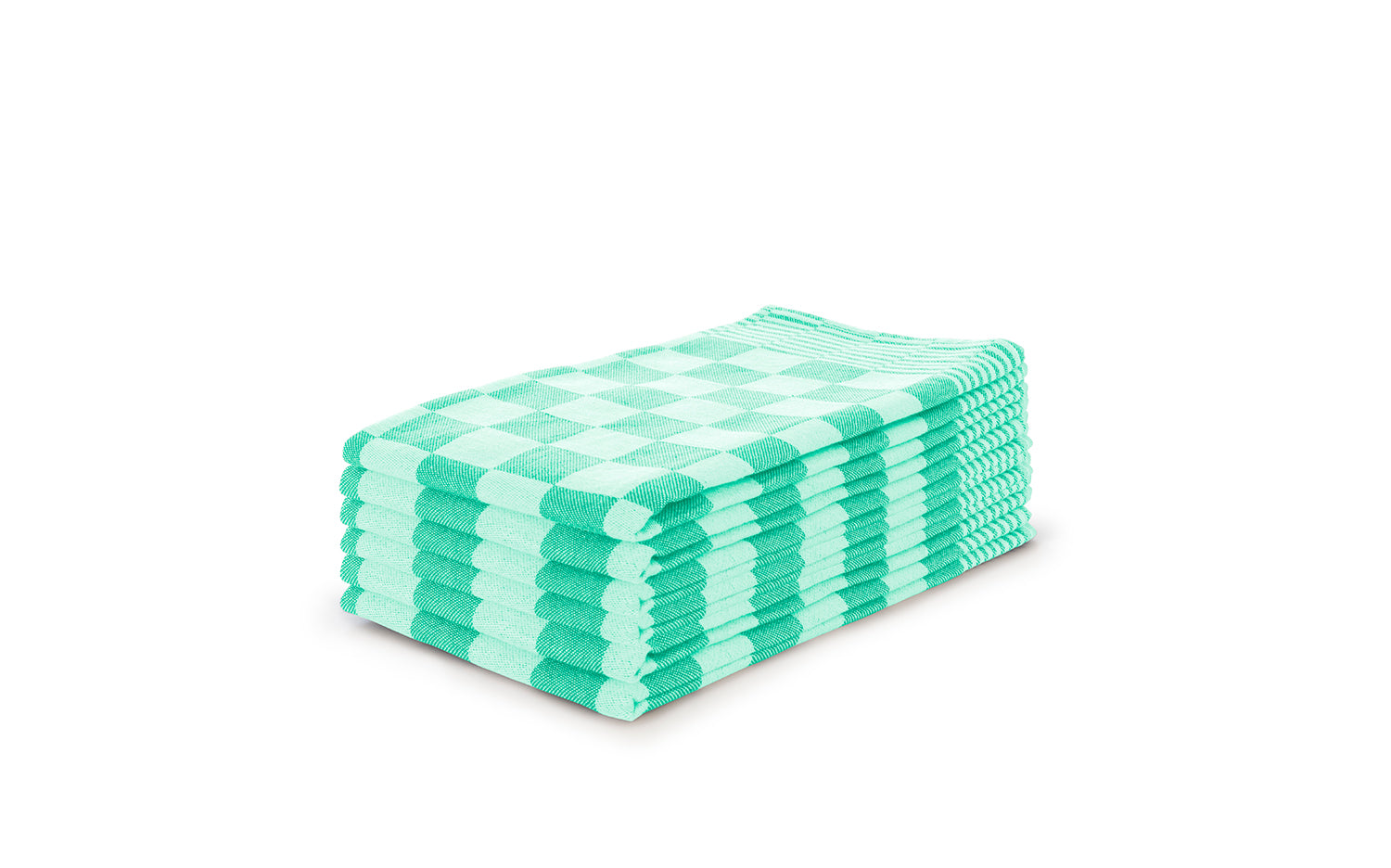 Eleganzzz Theedoekenset Blok 65x65cm - licht groen - set van 6
