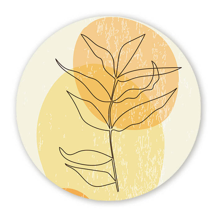 Wandcirkel Abstracte Bladertak
