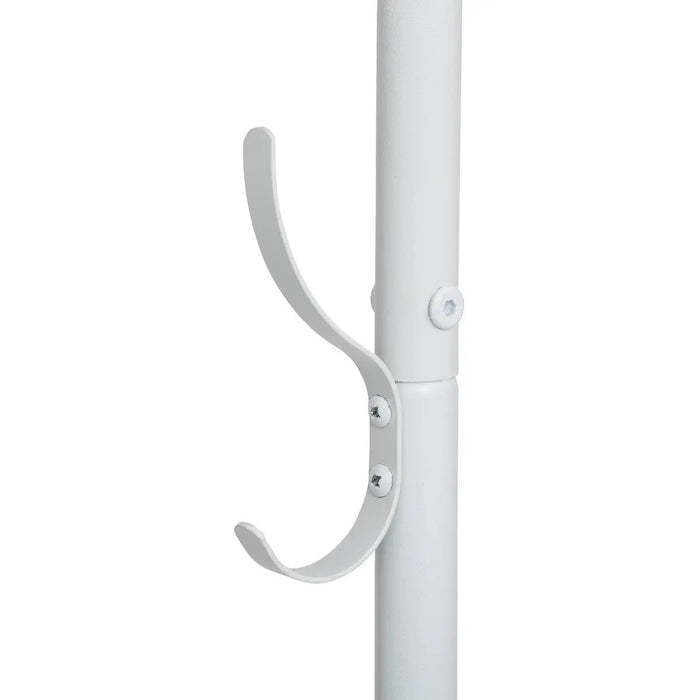 5Five Mobiel kledingrek - metaal - wit - wieltjes - 118x45x160 cm