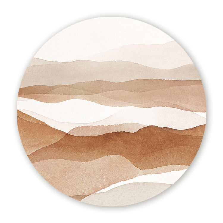 Wandcirkel Abstracte Bergen No2