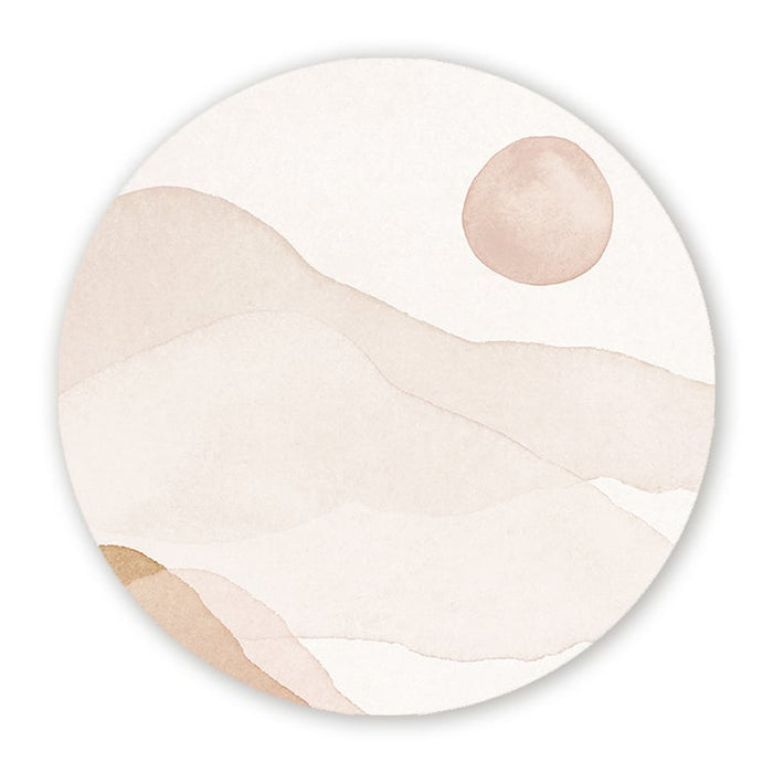 Wandcirkel Abstracte Bergen No1