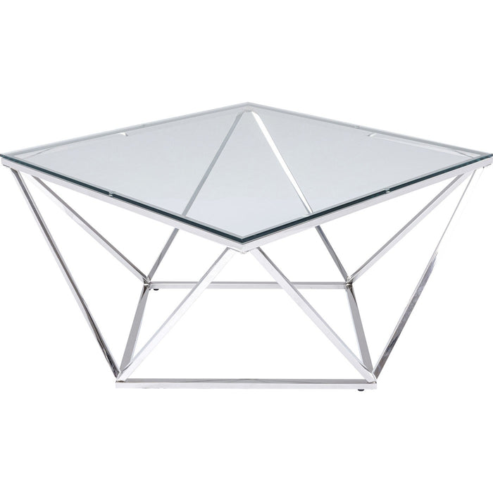 Salontafel Cristallo 80x80cm zilver Kare Design