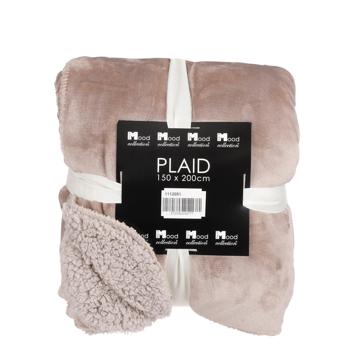 Mica Decorations Mardy Fleece Plaid - L200 x B150 cm - Beige
