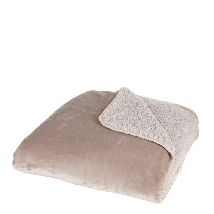 Mica Decorations Mardy Fleece Plaid - L200 x B150 cm - Beige