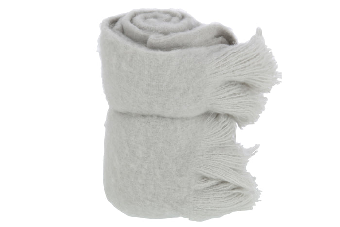 J-line - Plaid Franje Polyester Grijs - 180x130x2cm