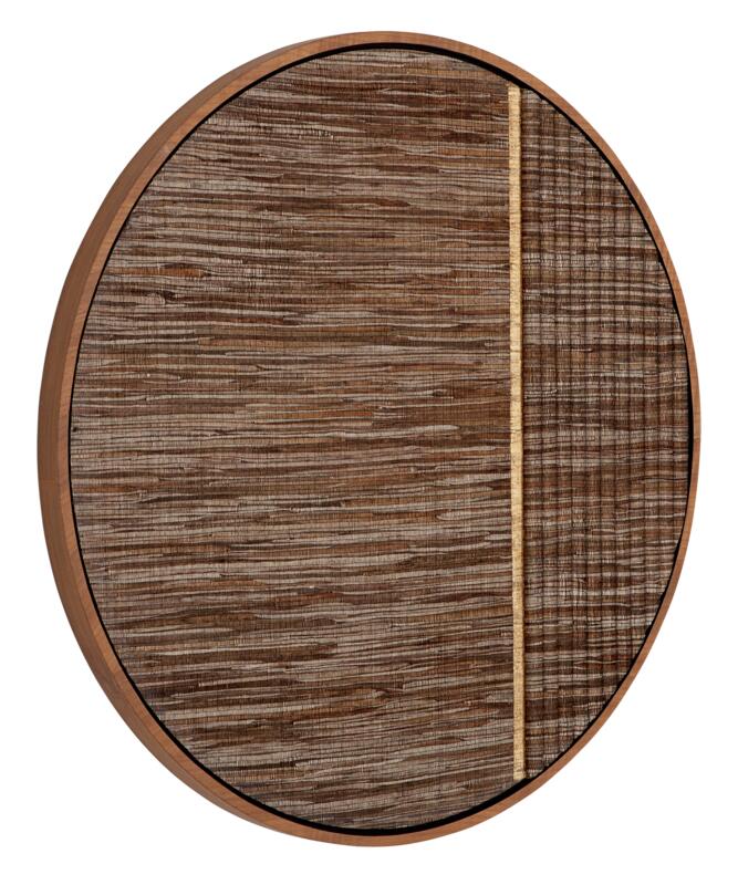 MUST Living Wall panel Contemporary Gold large,Ø85x4 cm, waterhyacinth