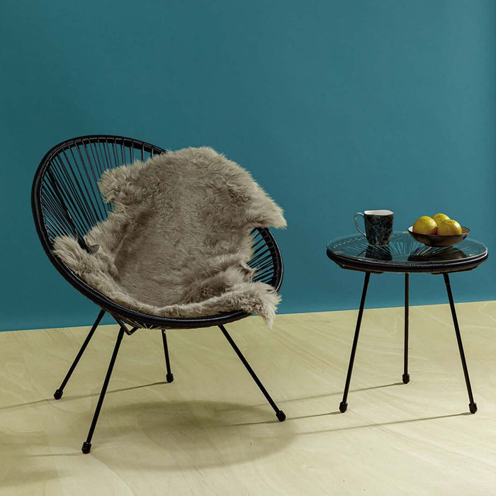 Kare Design Acapulco Tuin Bijzettafel zwart