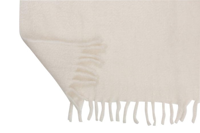 J-line - Plaid Boord Acryl|wol Zwart|wit - 190x136x0.5cm