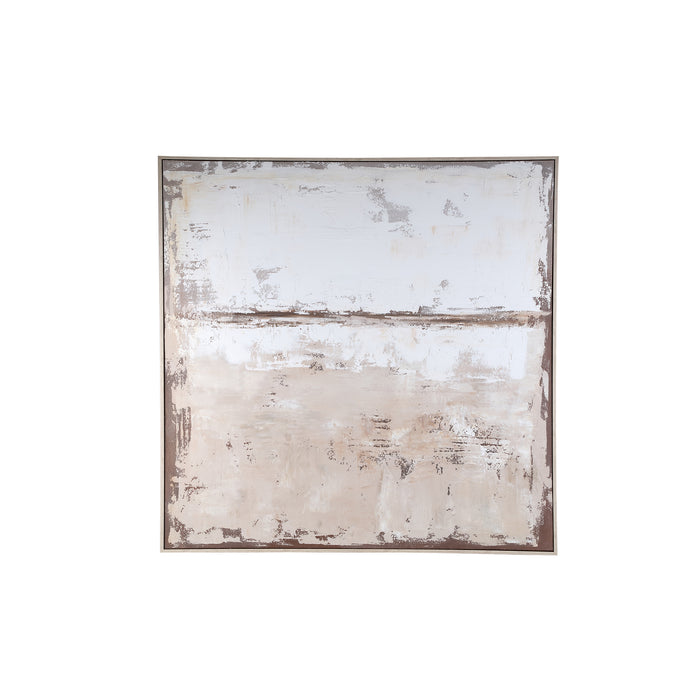 PTMD Asante Natural Canvas Paint Wallpanel Square Frame