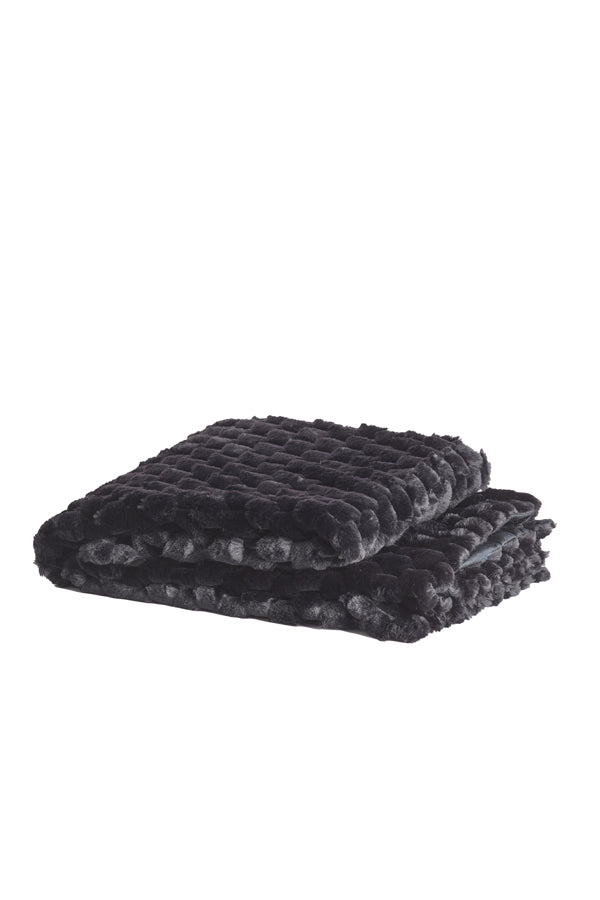 Light & Living Light&living Plaid 170x130 cm VIENNE velvet zwart