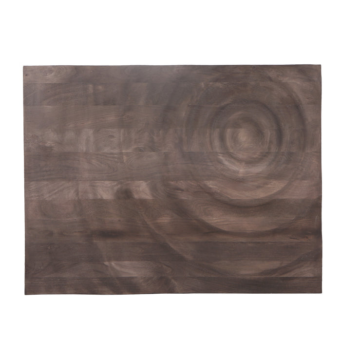 PTMD Mattin Brown Mango Wood Circle Wall Panel Rect