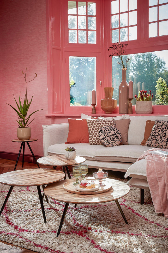 Mica Decorations Famke Fleece Plaid - 180 x 130 cm - Perzik