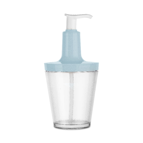 Zeepdispenser, 0.25 L, Organic Recycled, Natuur Bloemen Blauw - Koziol