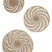 MUST Living Wall panel Whirl WHITE, set of 3,Ø41x11 cm | Ø51x13 cm...