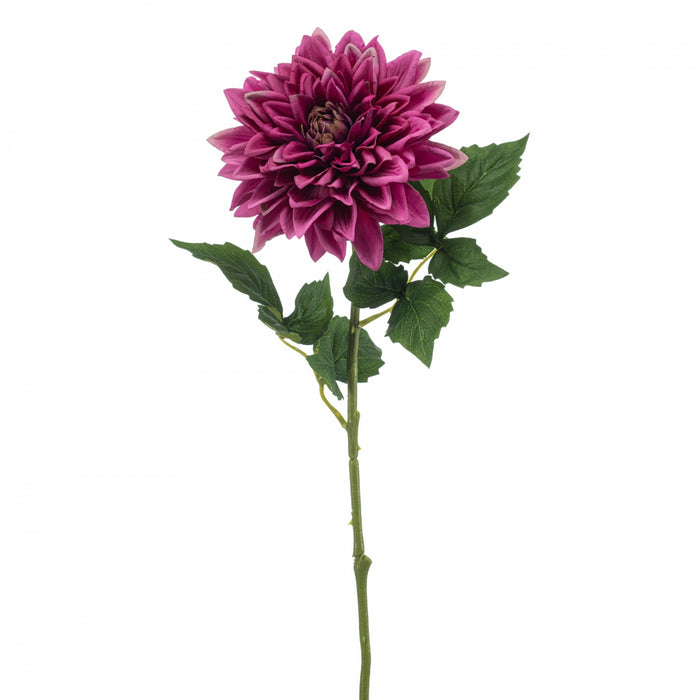 Fleurdirect Kunstbloem Dahlia - Paars - Polyester - 0x70x0cm (BxHxD)
