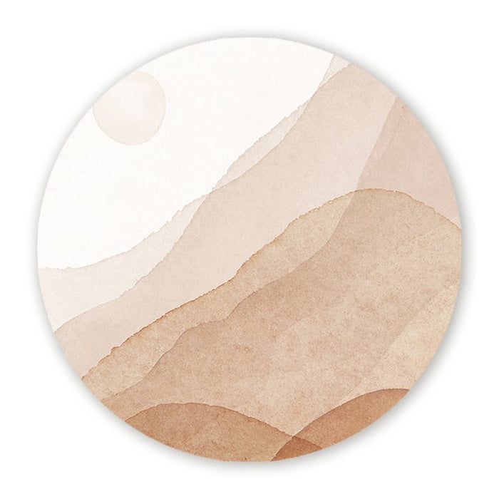 Wandcirkel Abstracte Bergen No3