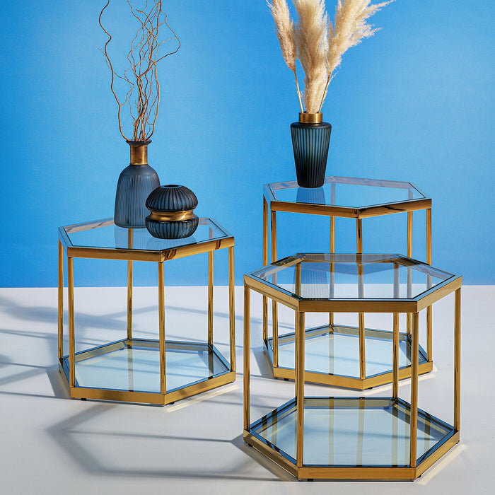 Salontafel Comb 45cm goud Kare Design