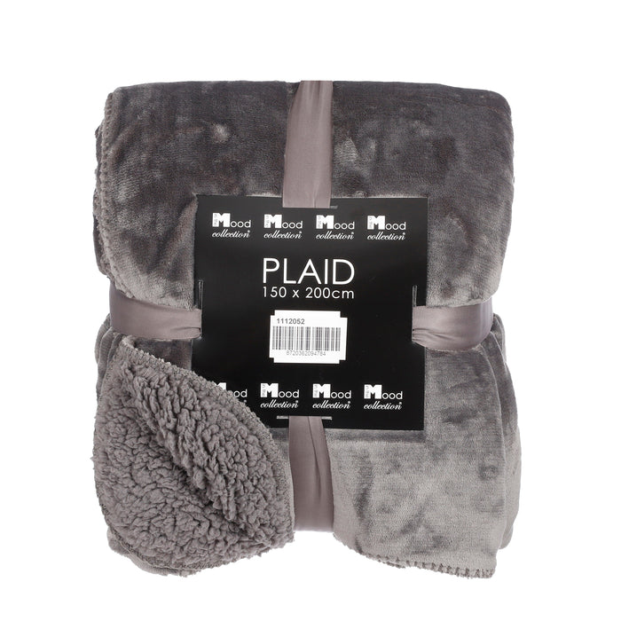 Mica Decorations Mardy Fleece Plaid - L200 x B150 cm - Antraciet