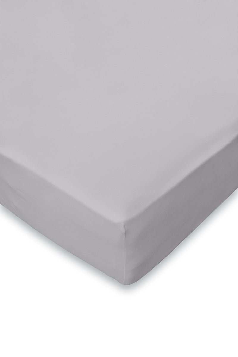 Dutch Dreams Hoeslaken Jersey Katoen - 25cm Hoek - 2x - licht grijs