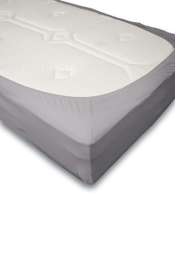 Dutch Dreams Hoeslaken Jersey Katoen - 25cm Hoek - 2x - licht grijs