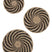 MUST Living Wall panel Whirl BLACK, set of 3,Ø41x11 cm | Ø51x13 cm...