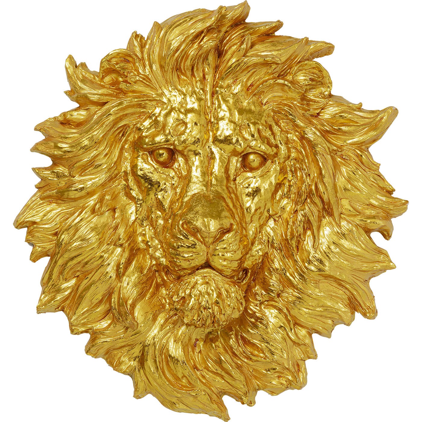 Kare Wanddecoratie Lion Head Gold 90x100cm