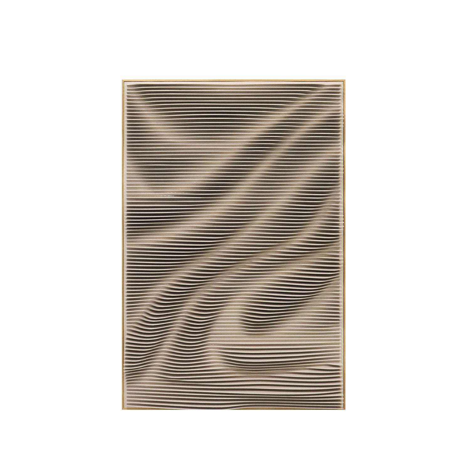 PTMD Aleishia Cream Rect Mdf Wallpanel Wavy Design
