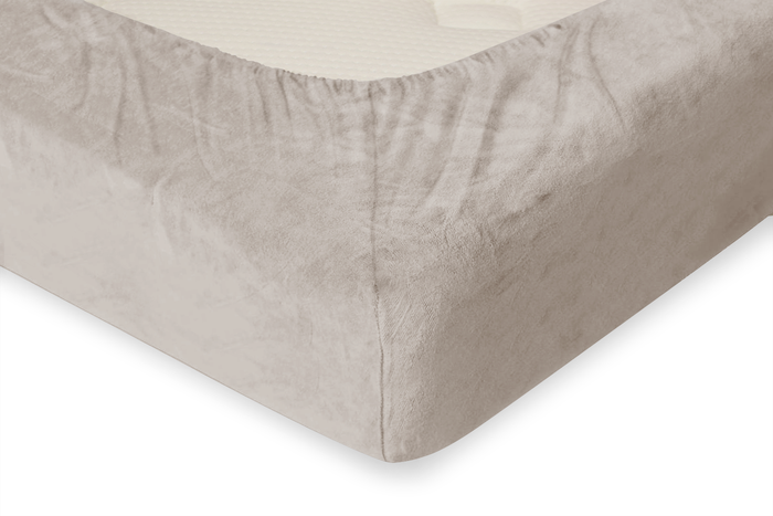 Eleganzzz Hoeslaken Flanel Fleece 35cm Hoekhoogte - beige