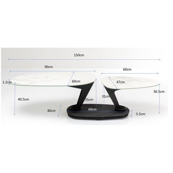 Kare Design Franklin Salontafel wit