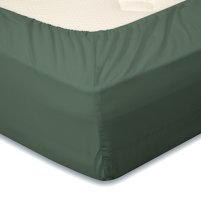 Eleganzzz Hoeslaken Katoen Perkal 35cm Hoekhoogte - grenat green