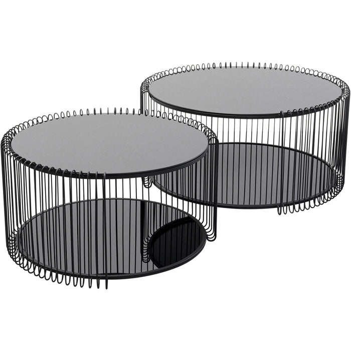 Salontafel Wire Double zwart (2|Set) Kare Design