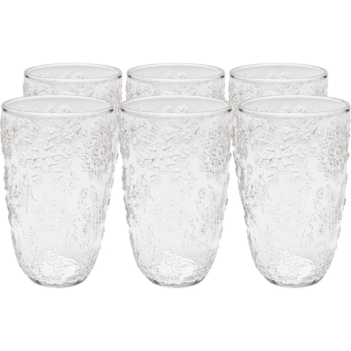 Kare Design Ice Flowers waterglazen - transparant - 6st