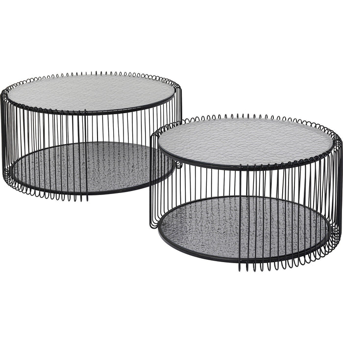 Salontafel Wire Double Bubble zwart (2|Set) Kare Design