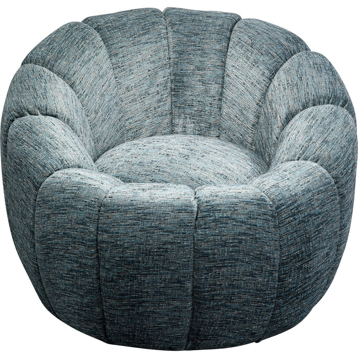 Kare Design Fiori Draaifauteuil blauw
