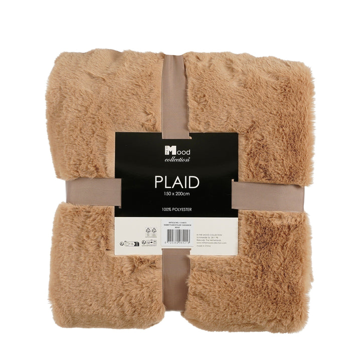 Mica Decorations Bronte Fleece Deken - L200 x B150 cm - Beige