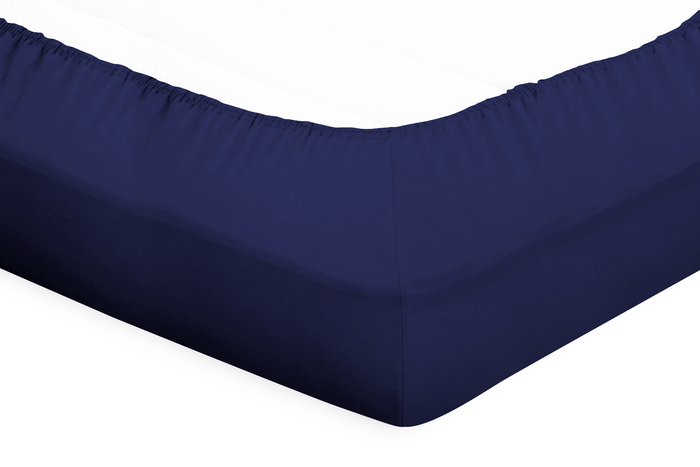 Eleganzzz Splittopper Hoeslaken Perkal Katoen - donker blauw