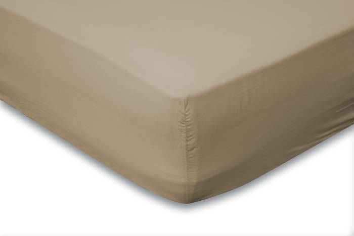Eleganzzz Hoeslaken Katoen Perkal 35cm Hoekhoogte - zand