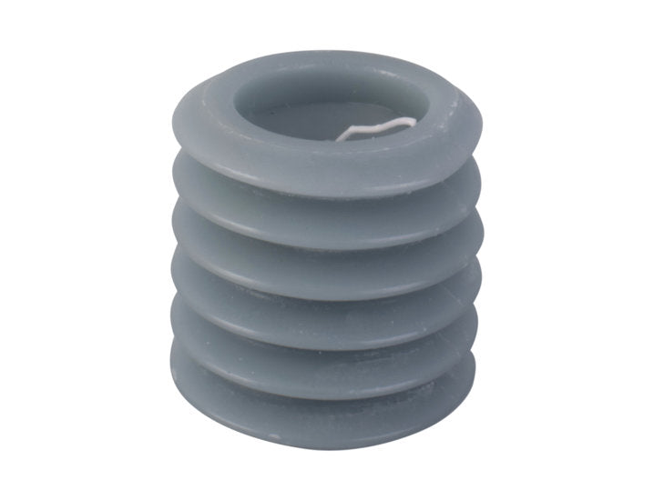 6x Present Time Pillar candle Layered Circles small blue jeans