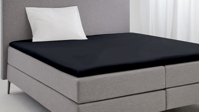 Eleganzzz Topper Hoeslaken Katoen Perkal - zwart