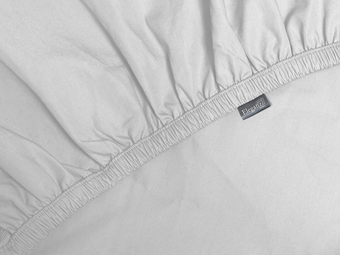 Eleganzzz Splittopper Hoeslaken Perkal Katoen - licht grijs