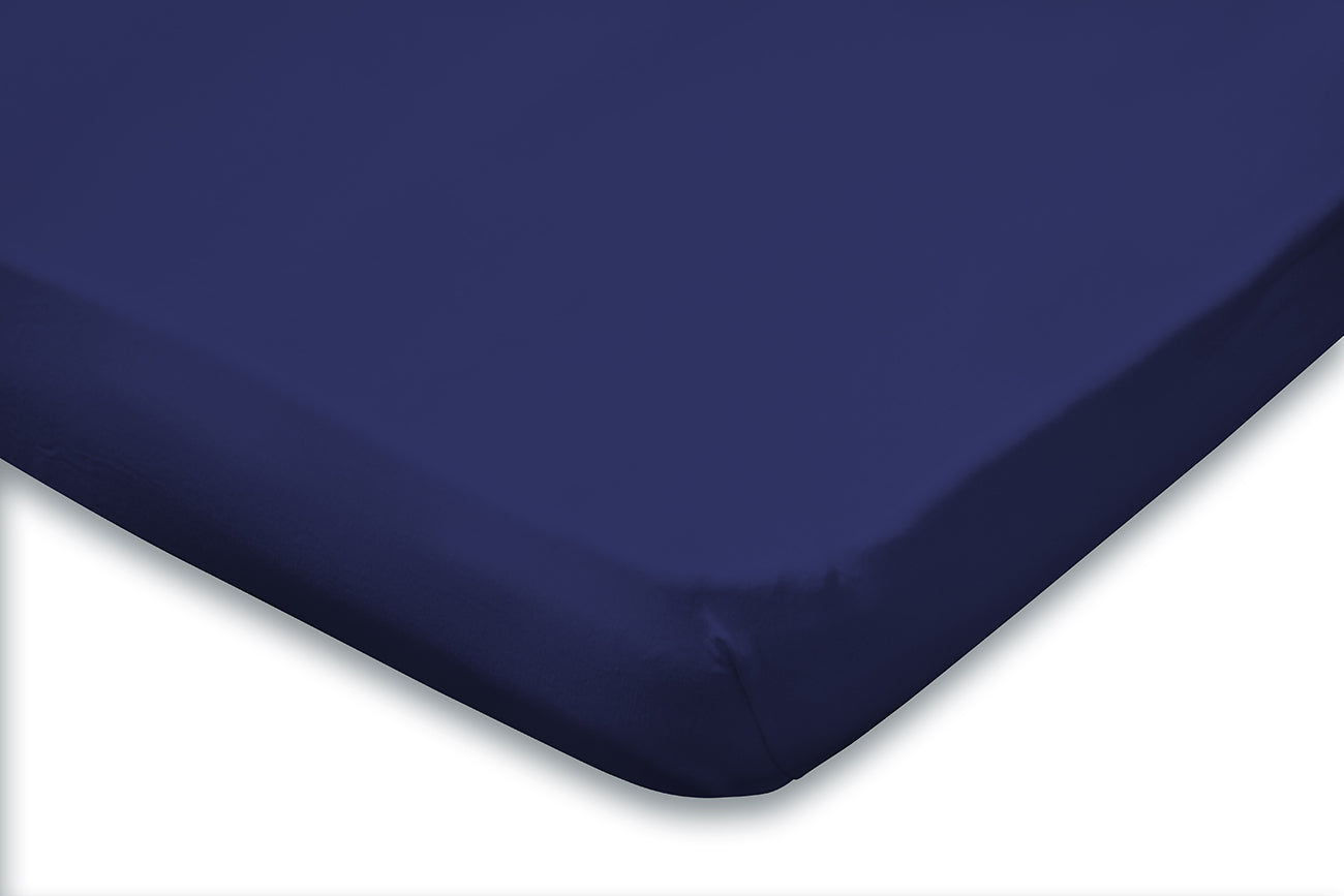 Eleganzzz Topper Hoeslaken Jersey Katoen Stretch - donker blauw