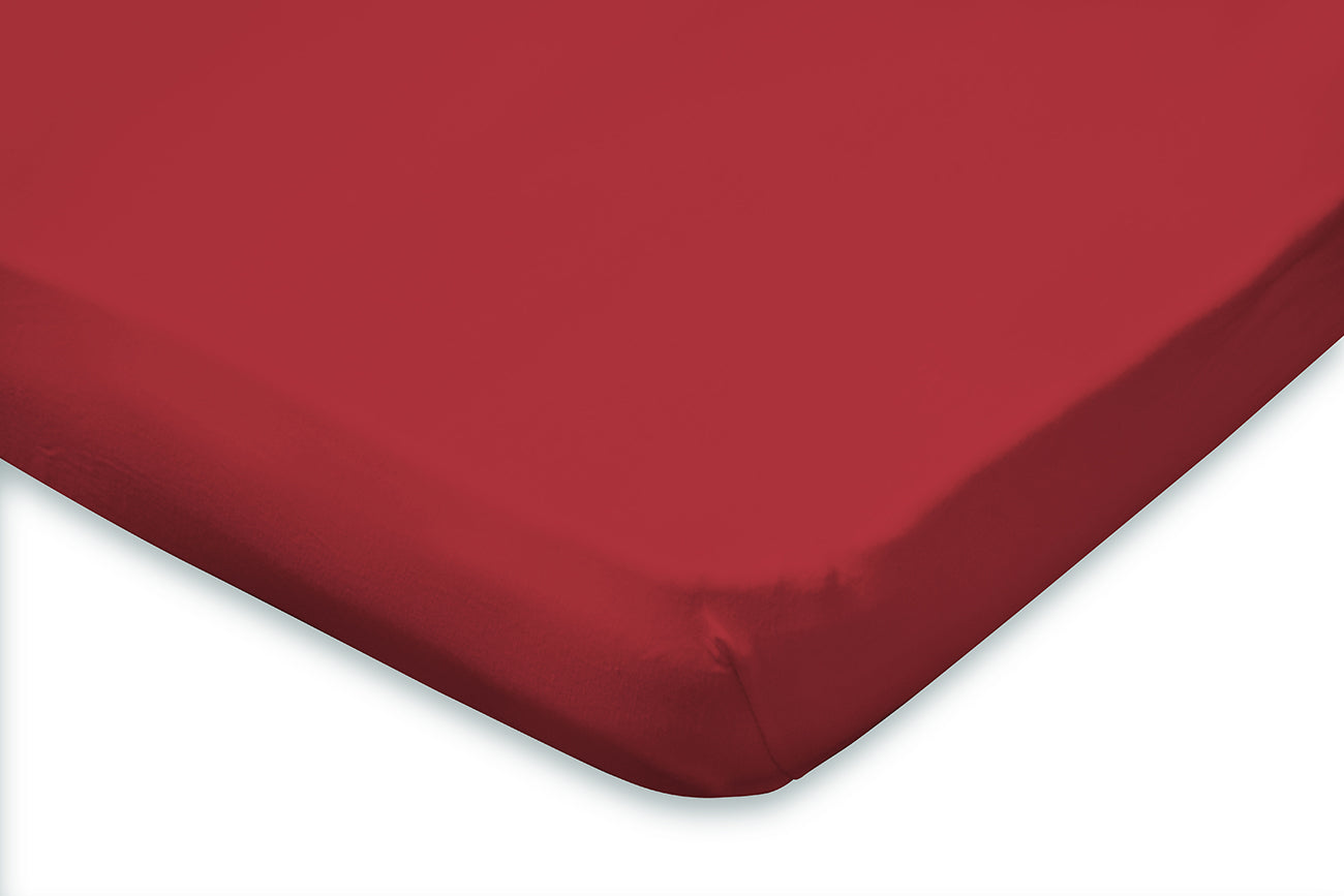Eleganzzz Topper Hoeslaken Jersey Katoen Stretch - rood