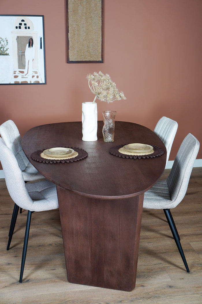 Home67 - Eettafel Rudo 200 x 110 cm - Espresso Mangohout