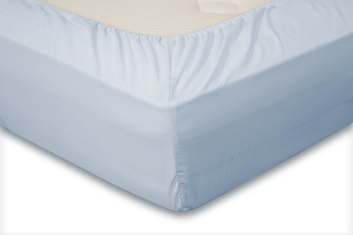 Eleganzzz Hoeslaken Katoen Perkal 35cm Hoekhoogte - licht blauw