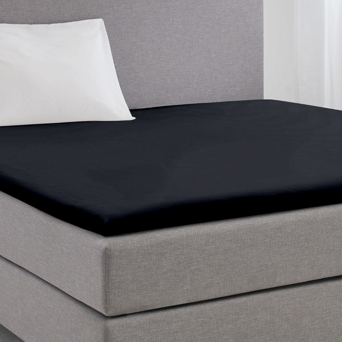 Eleganzzz Topper Hoeslaken Katoen Perkal - zwart