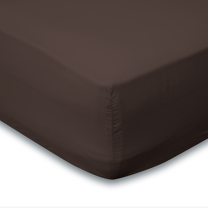 Eleganzzz Hoeslaken Katoen Perkal 35cm Hoekhoogte - bruin