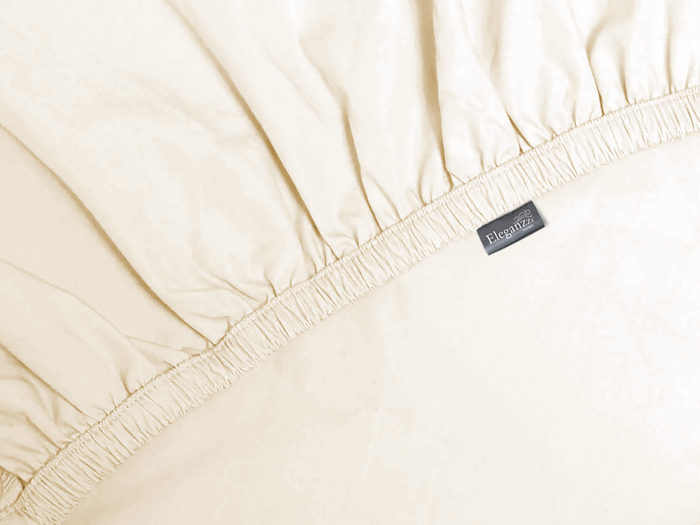 Eleganzzz Hoeslaken Katoen Perkal 35cm Hoekhoogte - ivoor