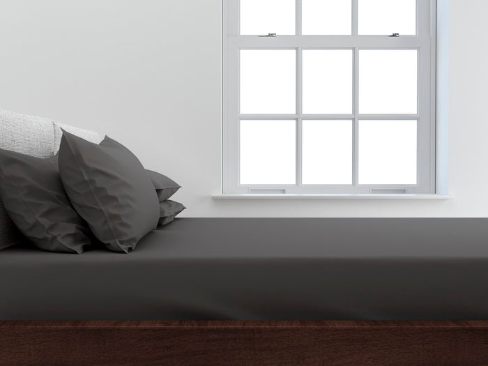 Zo home Satinado Hoeslaken Katoen Satijn -  Antraciet